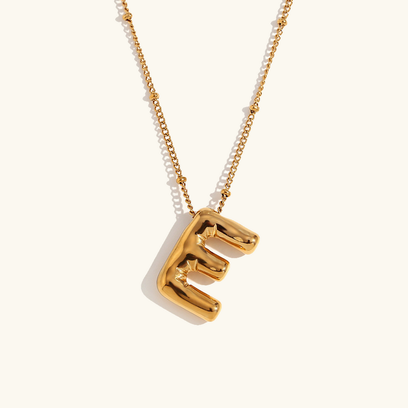 Balloon Gold Initial Necklace