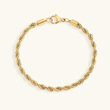 Hailey Rope Chain Gold Bracelet