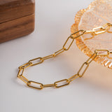 Nia Gold Paperclip Chain Necklace