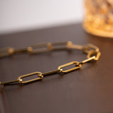 Nia Gold Paperclip Chain Necklace