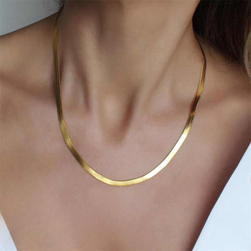 Eloise Gold Herringbone Necklace